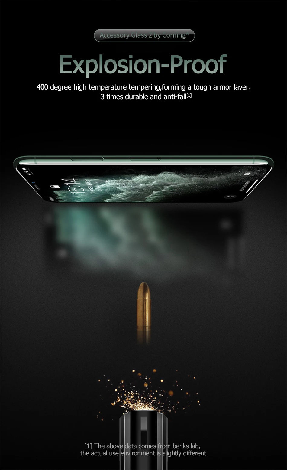 Benks пленка Corning VPRO полное покрытие 9H закаленное стекло для iPhone X XS 11 Pro MAX XR защита экрана Взрывозащищенная защита