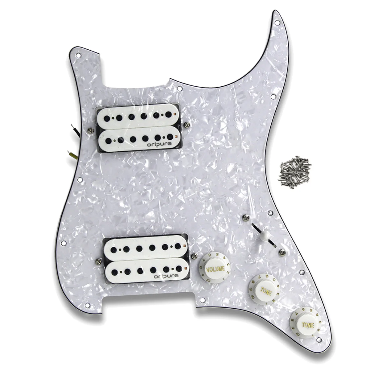 OriPure HH загруженный Pickguard Prewired хамбакер Пикап Alnico 5 набор в сборе белый жемчуг гитары запчасти