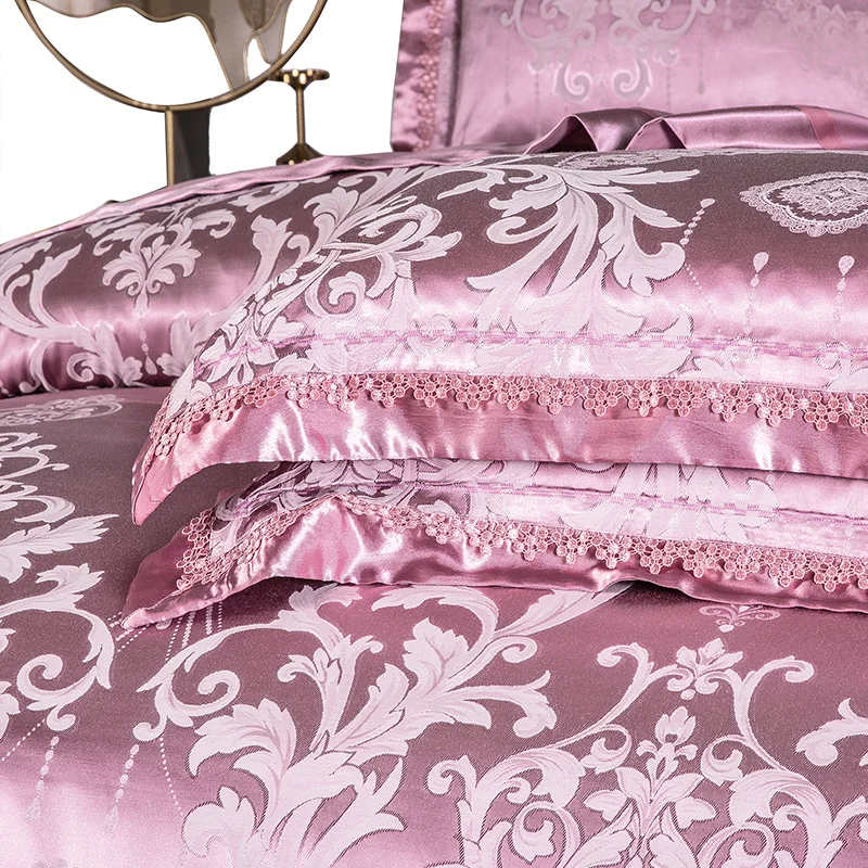 Роскошный жаккардовый Комплект постельного белья queen King size, постельное белье, пододеяльник, хлопок, простыня, золотой пододеяльник, набор 4 шт