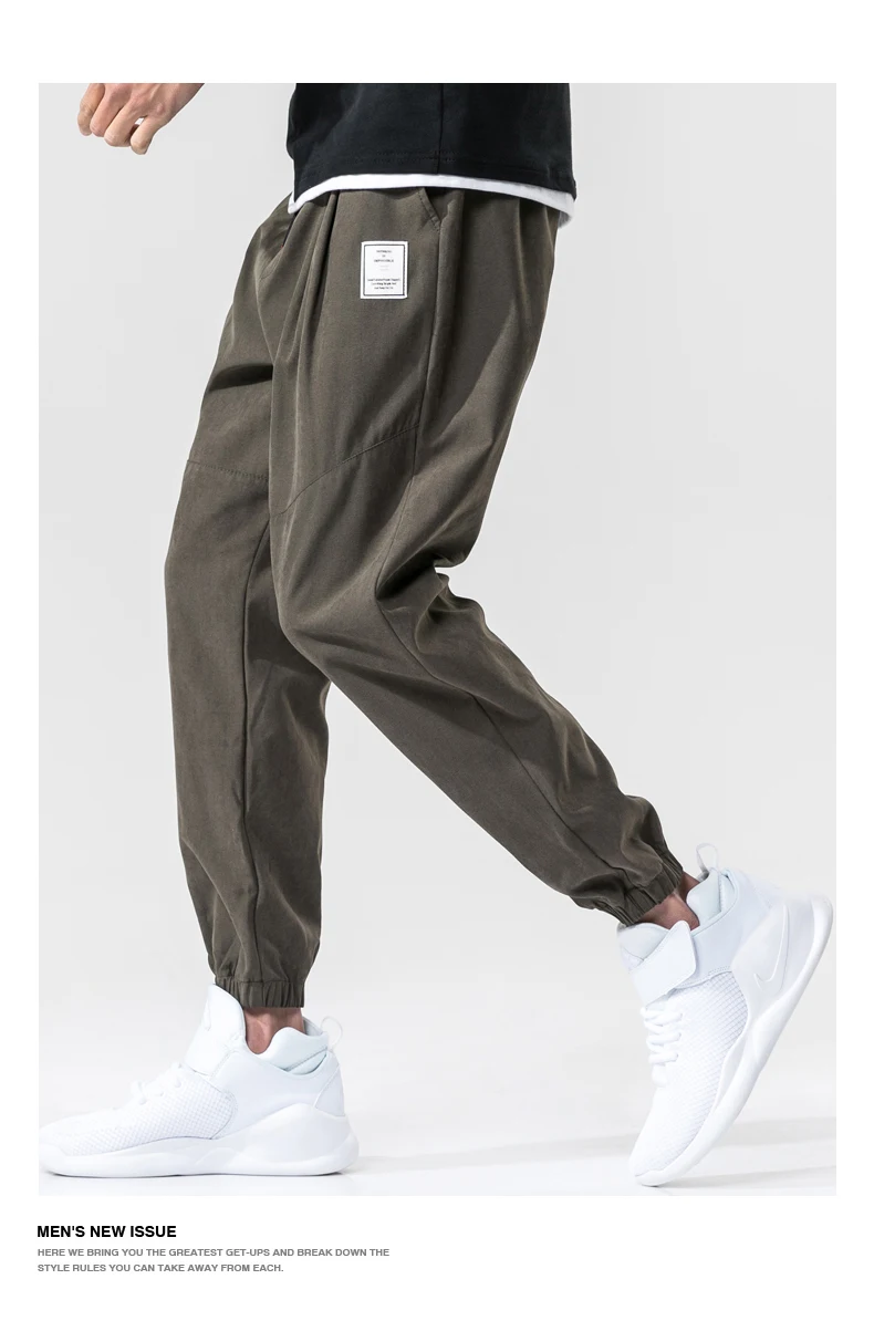 linen harem pants 2021 Summer New Men's Harem Pants Ankle-Length Slim Fit Comfortable Trousers 5 Colors High Quality Plus Size 4XL plus size harem pants