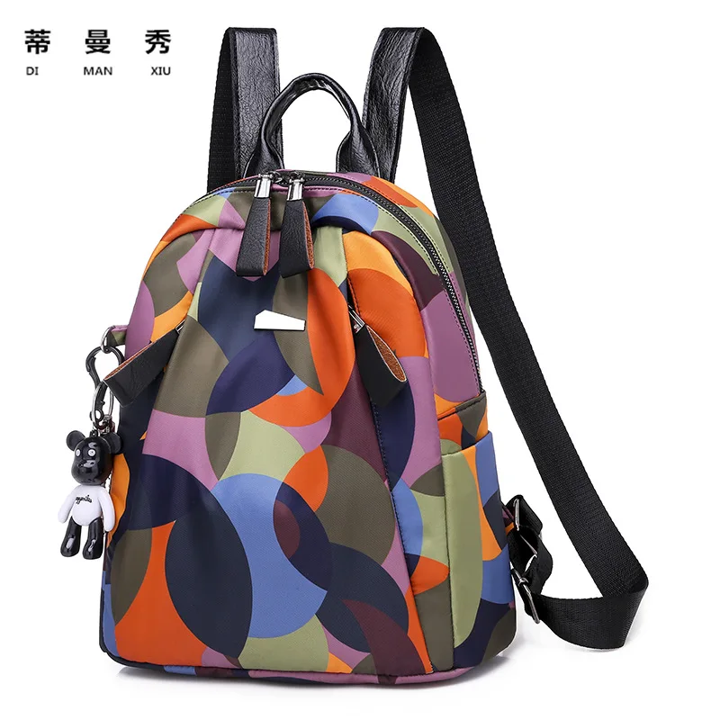 

Oxford Cloth Backpack Women's New Style 2019 Korean-style Fashion Versitile Fashion Waterproof Casual Backpack Travel School Bag