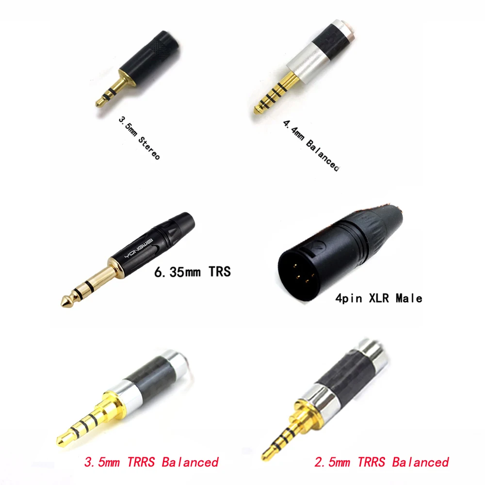 Thouliess 3 5 2 5 4 4mm 4pin XLR Balanced Replacement Audio Cable Cord Silver pated Wire for IER M7 IER M9 IER Z1R Headphones