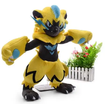 25-30 см Greninja Magnezone Zeraora Glicor Pikqchu Poipole Guzzlord Buzzwole Geneect Peluche плюшевые игрушки для детей Рождественский подарок - Цвет: Черный