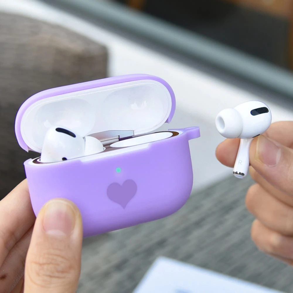 LAPOPNUT легкий силиконовый беспроводной чехол с милым сердечком и Bluetooth для AirPods Pro
