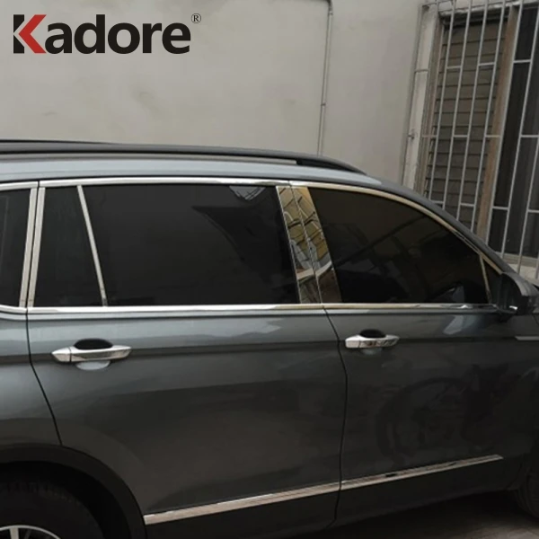 Для Volkswagen Tiguan 2017 2018 2019 нержавеющая сталь автомобильная дверь окно рамка