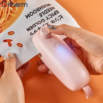 

Portable Mini Package Sealing Machine USB Chargeable Heating Plastic Bag Sealer Packer Food Saver Handheld Food Sealing Machine
