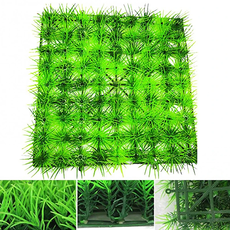 Artificial Grass Mats 25x25 cm Fake Moss Landscape Decoration for Aquarium Fish Tank