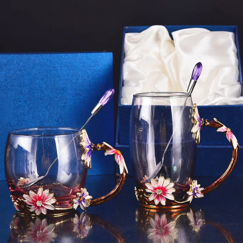 

Colored water cup single-layer heat-resistant glass creative gift coffee cup.