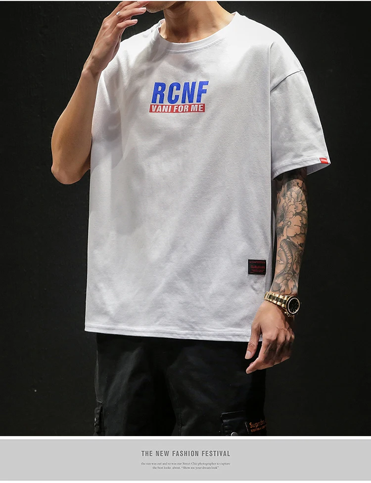 Nice Summer T-Shirts Men Letter Printed Short Sleeve TShirt Men Tee Shirt Men Vogue Fashion Round Neck T Shirt Men