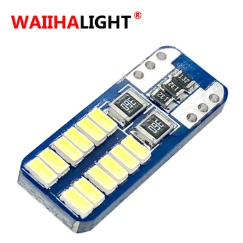 

1x Car LED Light T10 168 W5W 24 LED 3014 Canbus Error Free LED Car Clearance Lamp Parking lamps Wedge Side Lights DC 12V White