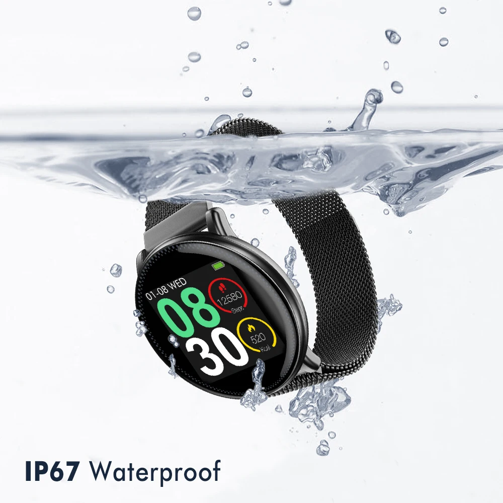 Новая мода Uwatch2 Смарт-часы для Andriod, IOS 1,3 дюймов полный сенсорный экран IP67 25 дней в режиме ожидания 7 спортивных режимов полный металлический корпус
