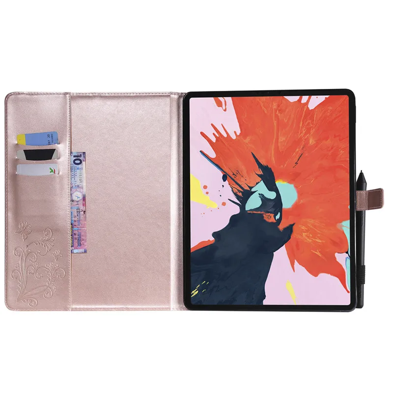 Wekays для Apple iPad Pro 12," мультфильм бабочка кожаный чехол для Coque Apple iPad Pro 12,9 дюйма чехлы