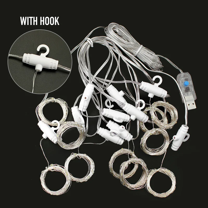 

3x1/3x2/3x3M LED Curtain String Fairy Light Garland ON The Window USB Remote Control For Wedding/Party/Curtain/Garden Decoration