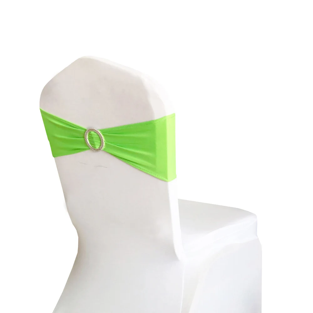 Light Green 100 шт./упак. Роза полиэстер спандекс покрывало для стула с Lyra стул, платье с лентой на поясе, держащих букет невесты на свадьбе вечерние стул украшения - Цвет: Light Green