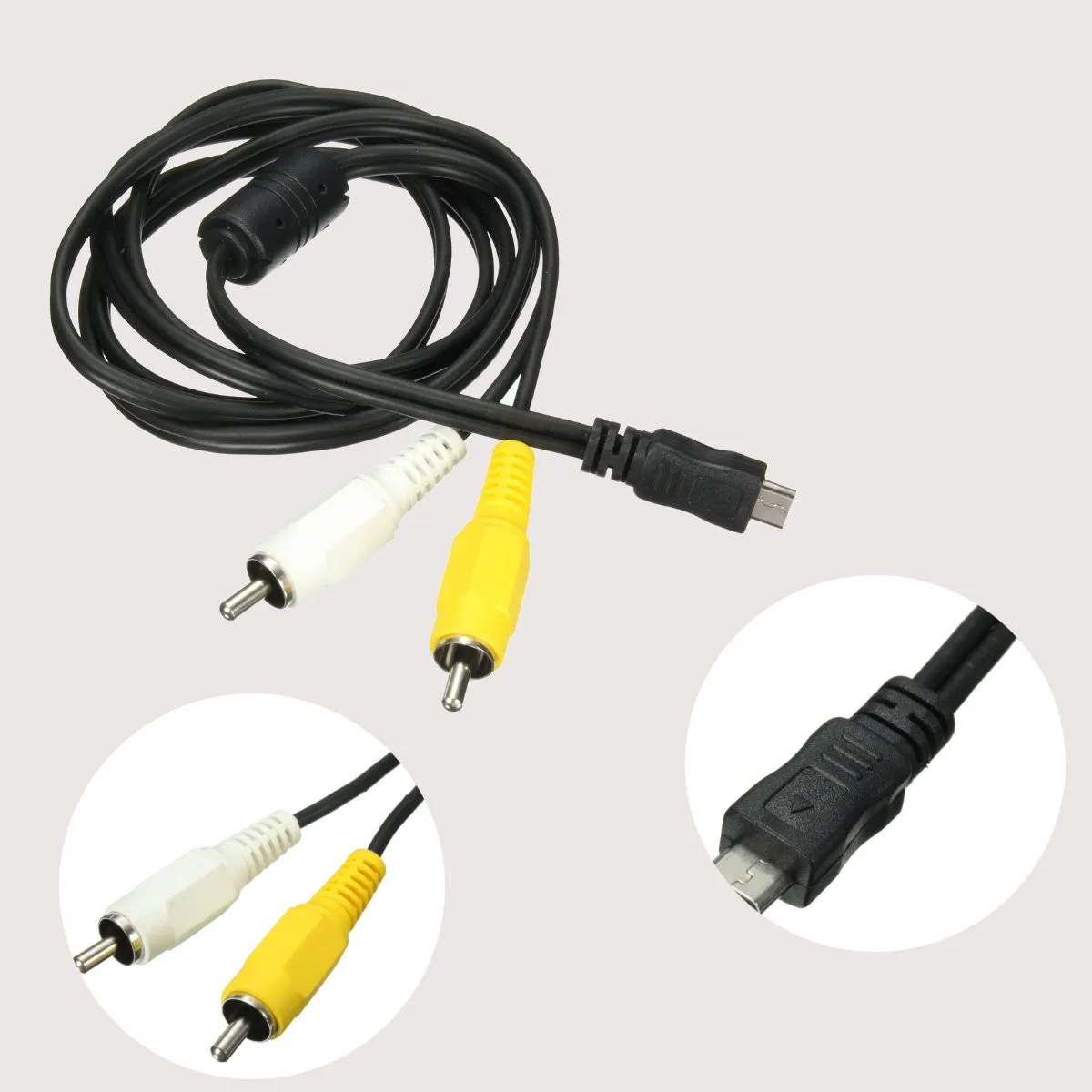 Usb Male Ke 2 Rca Male Av Adaptor Audio Video Kabel Kabel 140cm Untuk Samsung Android Ponsel Usb Cables Aliexpress