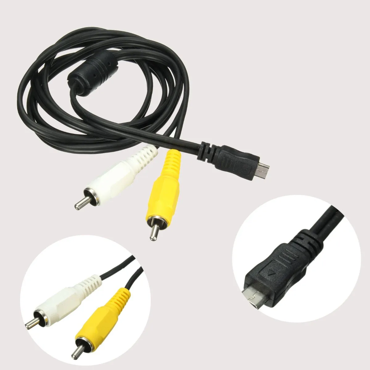 USB папа 2 RCA av адаптер аудио видео кабель 140 см для Samsung Android Phone|Кабели USB| |
