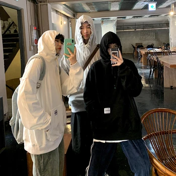 

Daning Lian Hat Sweater 2020 New Style Female Loose Korean Style Spring And Autumn Thin Section Bf Lazy Wind Ins Chao White Top