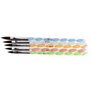 

5pcs Acrylic Nail Art UV Gel Carving Pen Brush Liquid Powder DIY No. 4/6/8/10/12