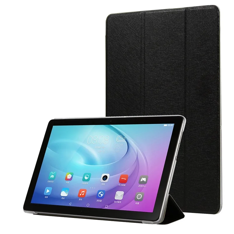Tab A 10,1 чехол для Samsung Galaxy Tab A 10,1 SM-T510 SM-T515 T510 T515 подставка прозрачный жесткий поликарбонатный чехол-крышка - Цвет: Черный