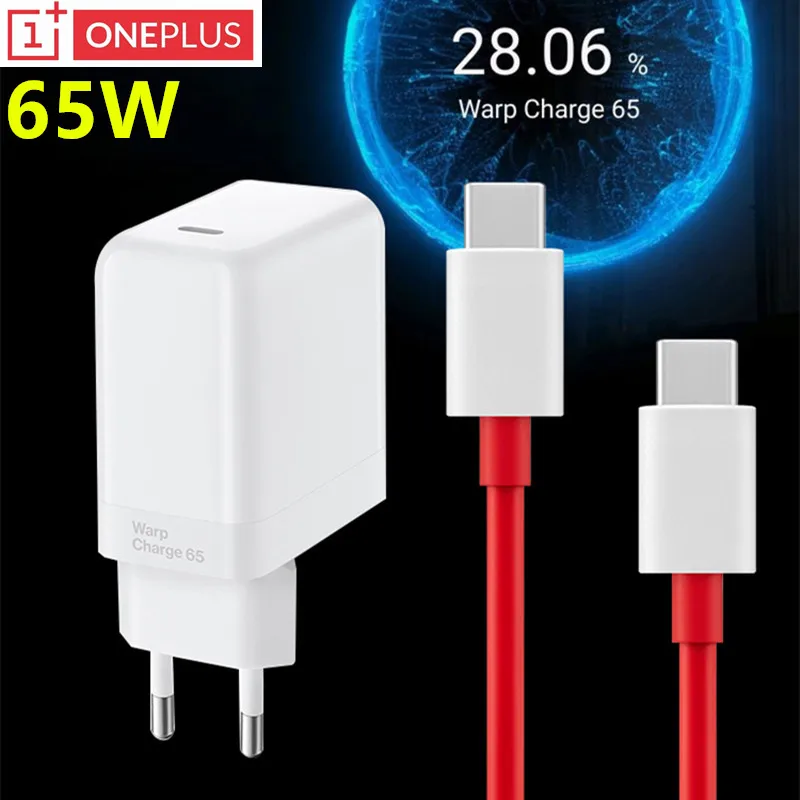Зарядное устройство Oneplus Warp 65 Вт 10 в 6 5a USB C на Type для OnePlus 8T 8 Pro 7T Nord | Мобильные