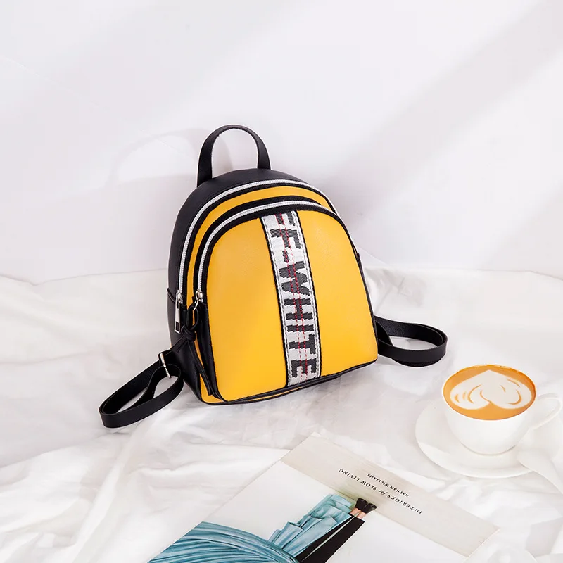 Miyahouse Цветная многофункциональная Маленькая женская школьная сумка, Модный женский мини-рюкзак для девочек, маленькая дорожная сумка с буквенным принтом - Цвет: 5168-2