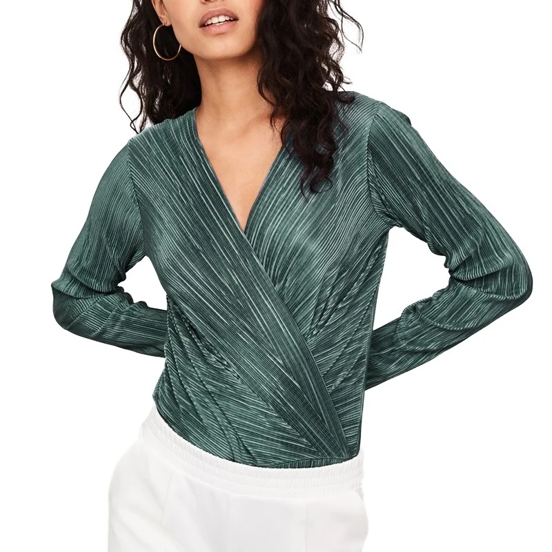 

Vicabo 2020 New Trend Sexy Deep V-neck Bodysuit Women Long Sleeve Solid Color Romper Female Casual Fashion Elegant Bodysuits