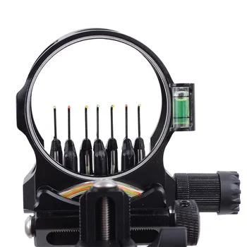 

Archery Compound Bow Sight Adjustable Micro 7 Pin .019 Fiber Left And Right Hand