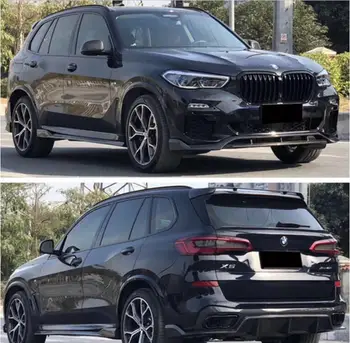 

REAL CARBON FIBER / ABS BALCK Front Bumper Lip Spoiler Rear Trunk Diffuser Side Body Skirt FOR BMW X5 G05 2019 2020 2021 YEAR