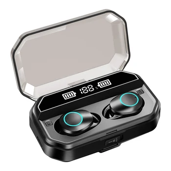 

QCR TWS Wireless Earphone Bluetooth 5.0 Earphones IPX7 Waterproof Fingerprint Touch Earphone 3000 mAh Charging Box