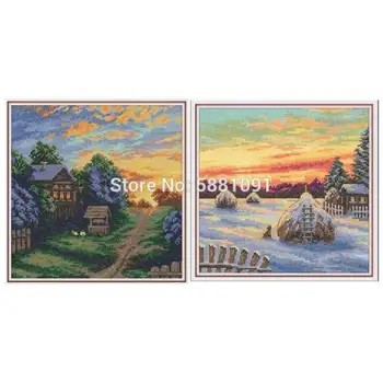 

dusk patterns Counted Cross Stitch 11CT 14CT 18CT DIY wholesale Chinese Cross Stitch Kits Embroidery Needlework Sets home decor