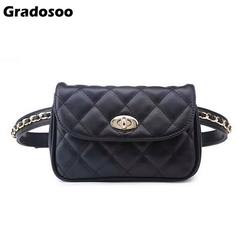 Модная Кожаная поясная сумка Gradosoo для женщин забавная нагрудная Сумочка Женский