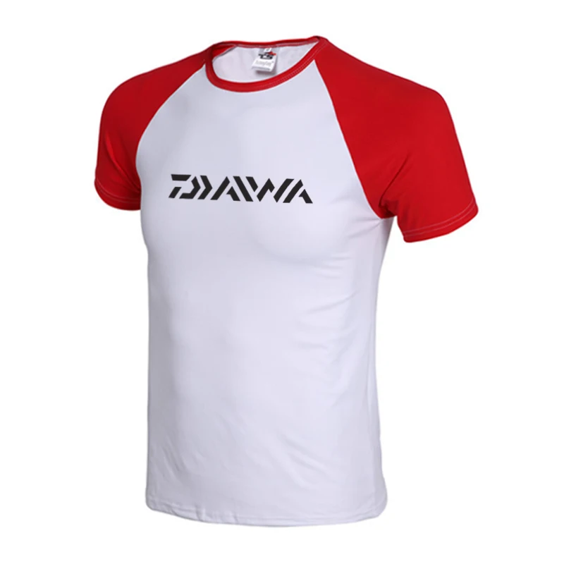 7 DAIWA Collar Short Sleeve Fishing Clothing Anti-uv Fishing Shirt Breathable Sun Protection Sportswear Camisas fishing jersey - Color: 7