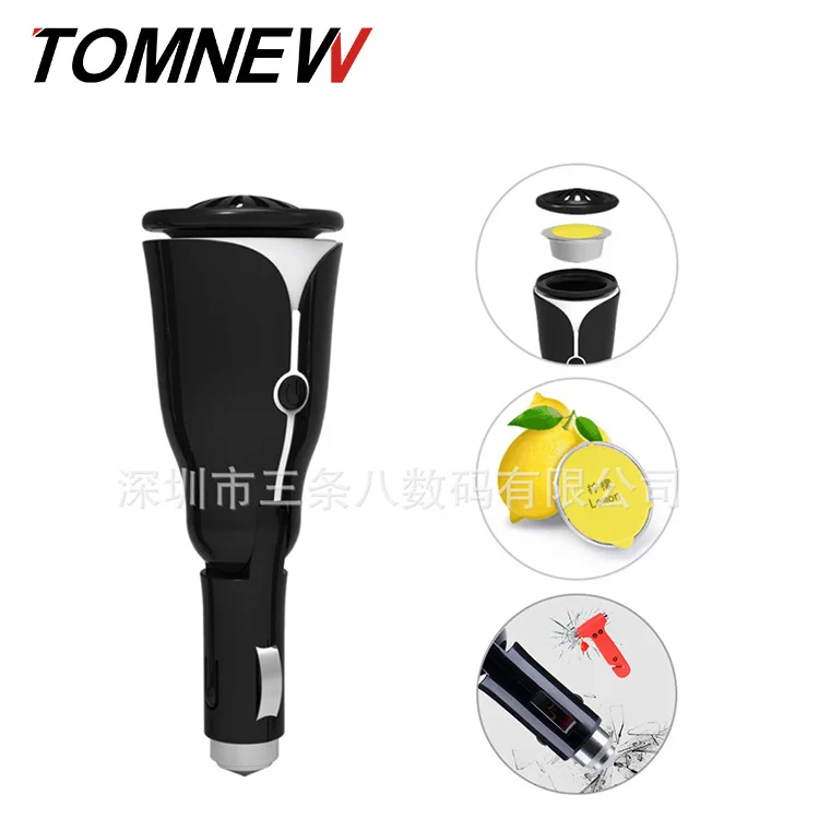 Car Mounted Balm Ultrasonic Aroma Diffuser USB Charge Converter Car Peculiar Smell Air Cleaner