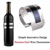 Wine Collar Thermometer Bar Beverage Tool CD Display Stainless Steel Bottle Wine Thermometer LCD Display Clip Sensor 4