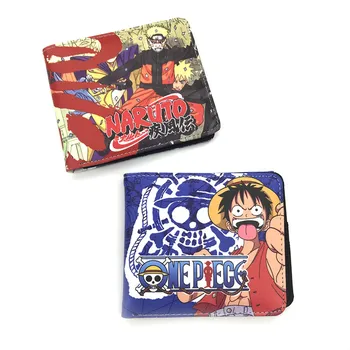 

Anime Girls Boys Wallet ONE PIECE Monkey D. Luffy NARUTO UZUMAKI Coin Purse Cartoon Neutral ID/Credit Card Holder