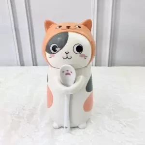 Кошка коготь чашка Кошка Животное чашка креативная керамическая кружка подарок на день рождения с чашкой Ложка Крышка 400 мл кофейная чашка кружка креативный - Цвет: 400ML