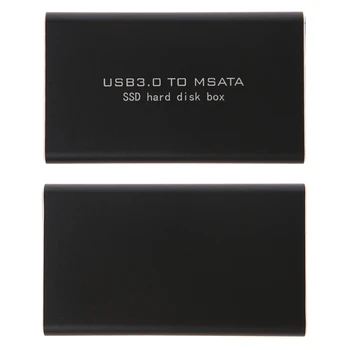 

USB 3.0 TO MSATA Cable SSD Enclosure Hard Disk Box External Mobile Drive Case D08B