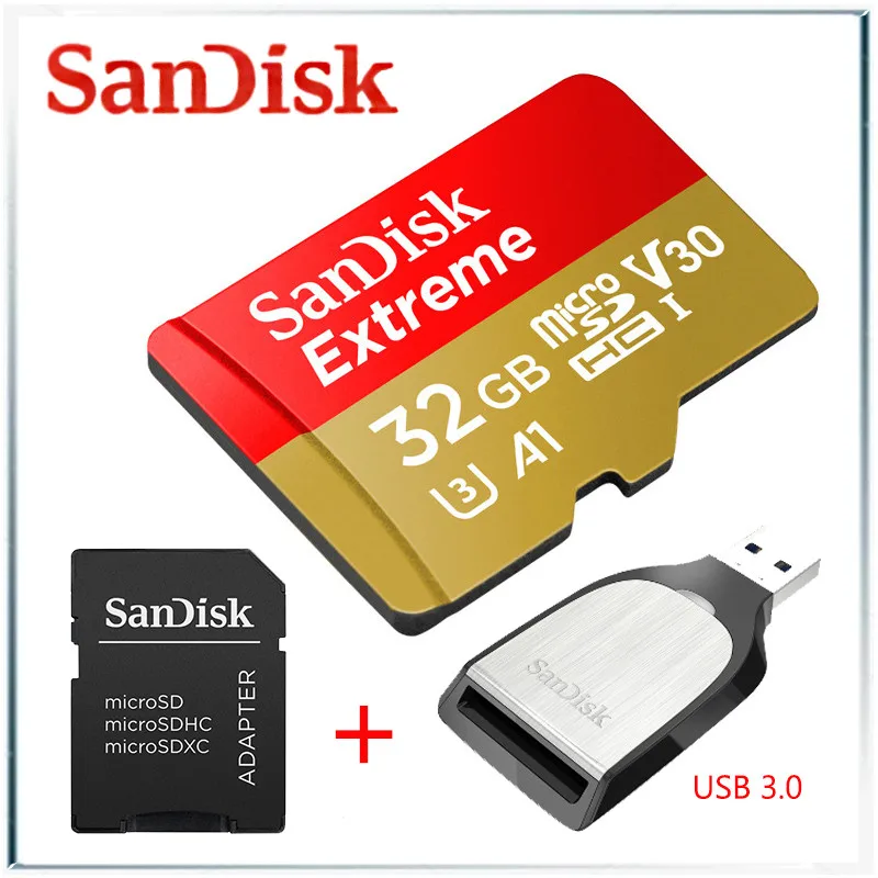 Sandisk экстремальные карты microsd карты памяти san диск micro sd карты uhs i tf cartao de memoria 128 ГБ 256 ГБ 64 ГБ 32 ГБ tarjeta sd-карта - Емкость: 32GB Sets