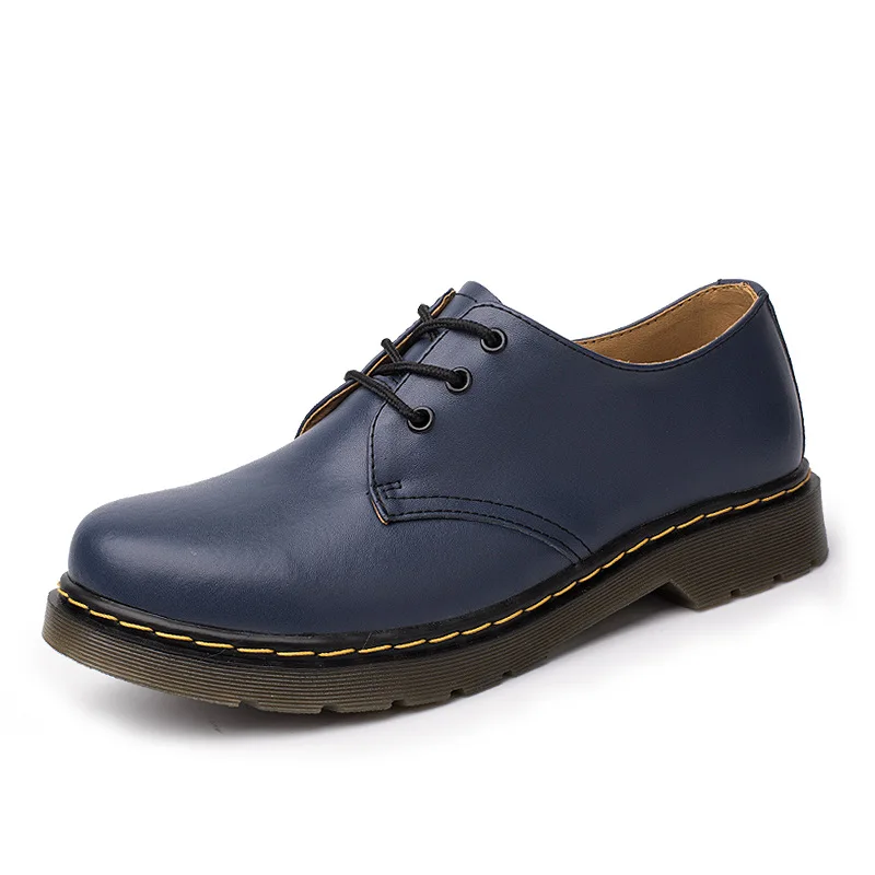 Мужская обувь; коллекция года; сезон осень; модная высококачественная повседневная прогулочная обувь; Мужская Новая обувь для отдыха; Мужская брендовая кожаная повседневная обувь - Цвет: Синий