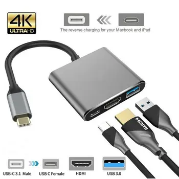 

USB C to HD-MI Adapter USB3.0 Type C Charging Hub Coverter for MacBook Pro 2016