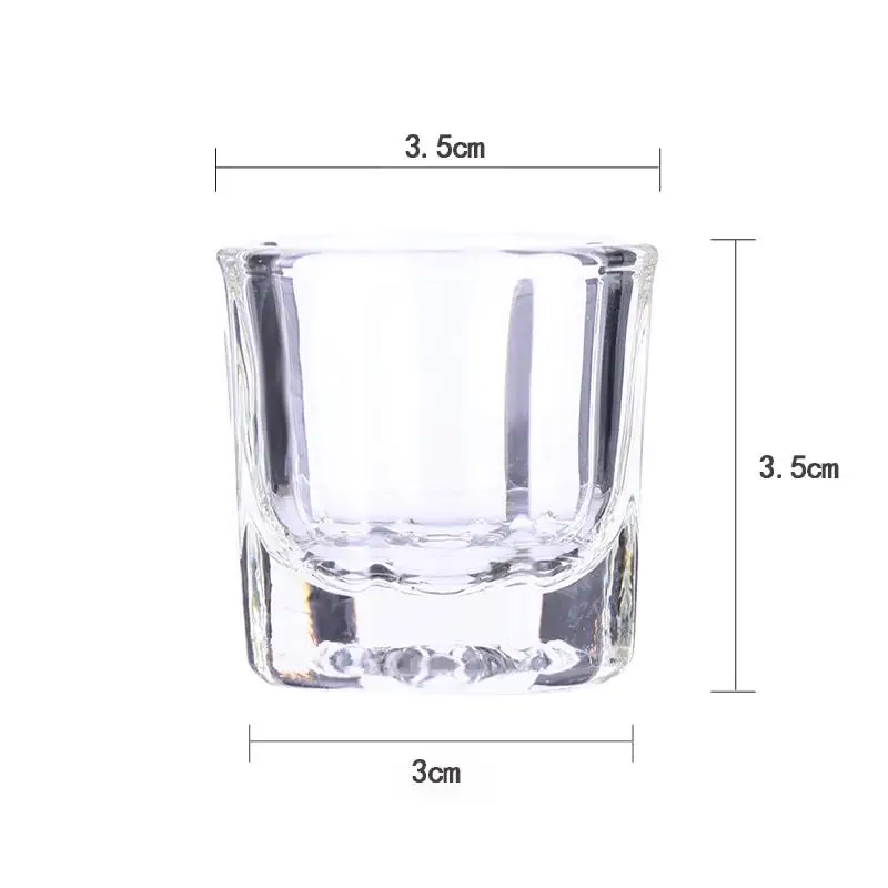1PC Crystal Glass Acrylic Acrylic Powder Liquid Nail Cup Dappen Dish Lid Bowl Cup Holder Equipment  Nail Tools 5
