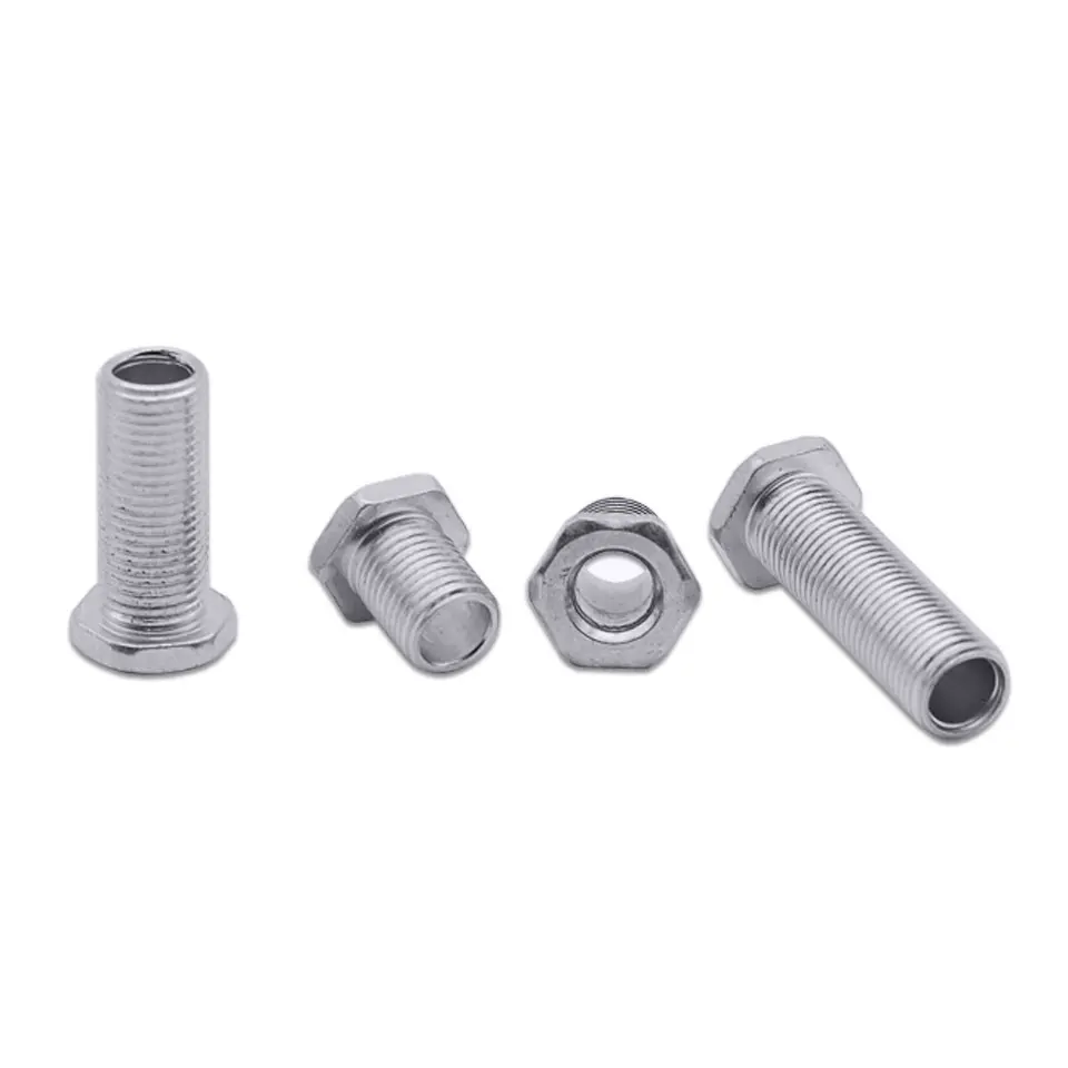 M10 Full Dental Tube Hollow Screw Galvanized Six-leg Nut Dental Tube Countersunk Head Connection Lamp Head 5pcs hollow tube nut