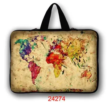 

World Map 11 12 13 14 15.4 15.6 17" Notebook Laptop Sleeve Bag Pouch For Acer Dell HP Asus Lenovo Macbook Pro Reitina Air Xiaomi