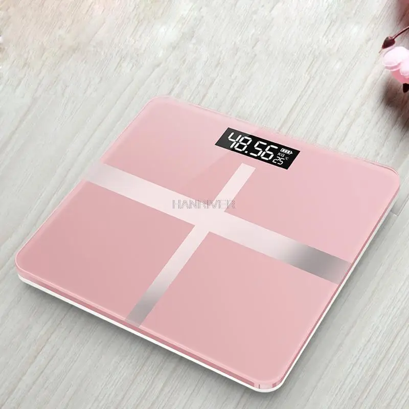LCD Display Body Weighing Digital Health Weight Scale Bathroom Floor Electronic Body Floor Scales Glass Smart Scales Battery 3