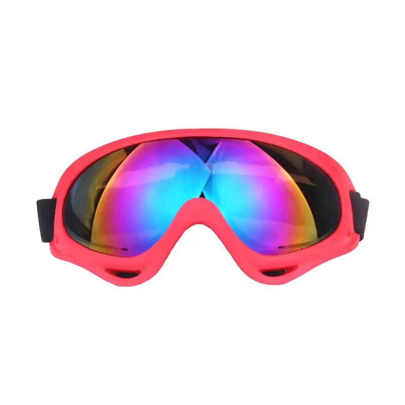 Red color lens Очки для мотоциклетного шлема, лыжные очки с защитой от ультрафиолета, спортивные очки для сноуборда, катания на лыжах, ветрозащитные пылезащитные очки, солнцезащитные очки - Цвет: Red color lens