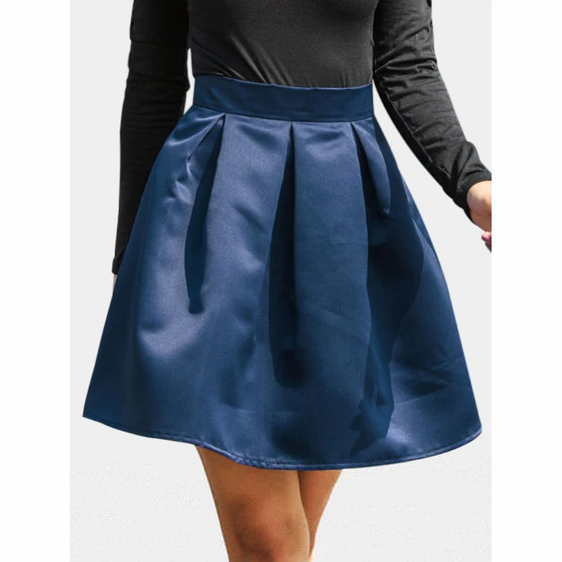 Сексуальная девушка Женщины Высокая талия мини-юбка школьницы расклешенные плиссированные короткое платье