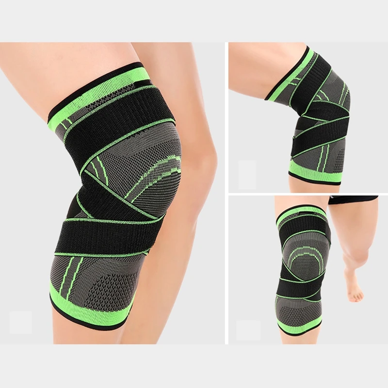 2pcs 3D ткацкое наколенник для пеших прогулок на велосипеде наколенник Поддержка протектор наколенник-M& L