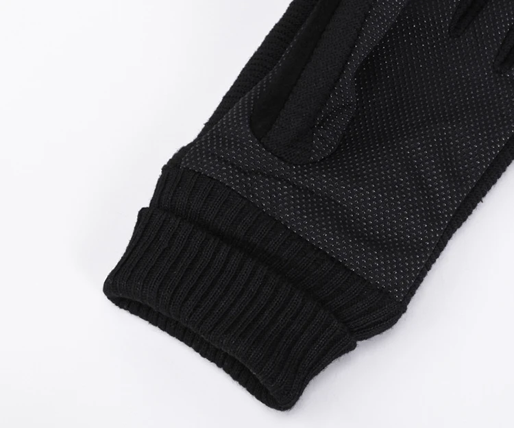 Dilidala Leather Motorcycle Gloves Cold-proof Solid Color Touch Anti-freeze Touch Screen Gloves Leather Driving Gloves Men