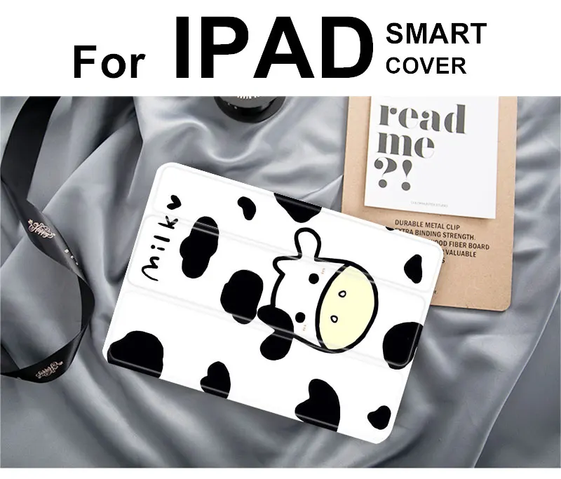 Милый магнит в виде коровы откидная крышка для iPad Pro 9,7 воздуха 10,5 Air2 мини на возраст 1, 2, 3, 4, 5, планшет чехол для нового iPad 9,7