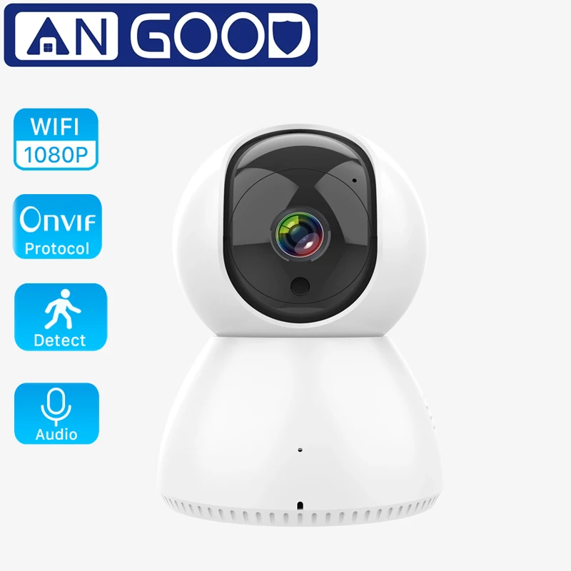 Angwood 1080P ip-камера 360 ° с ночным видением H.265 HD PTZ 2 способа аудио разговора беспроводная безопасность 2,4G wifi Onvif умный дом детский монитор